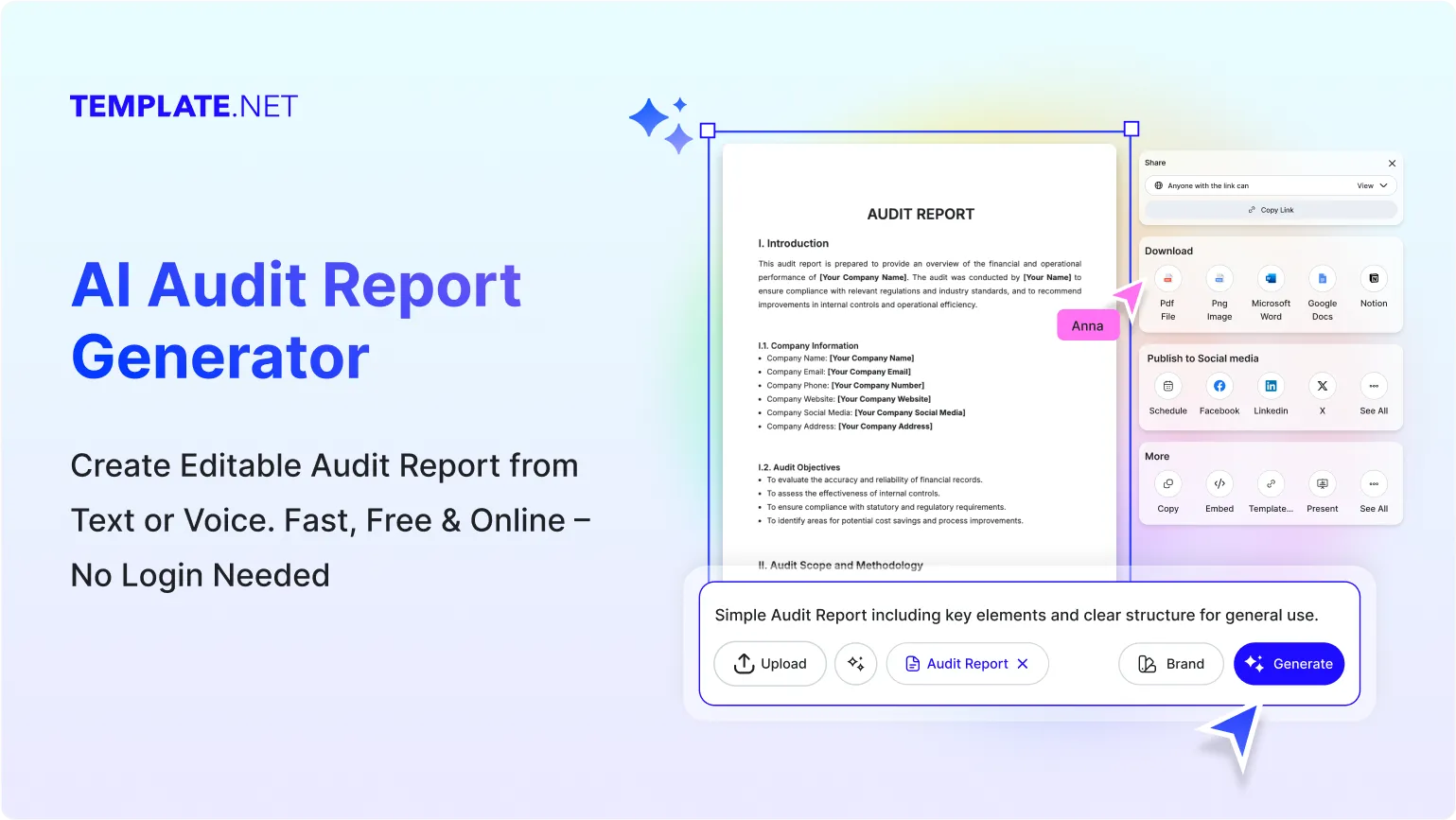 Free AI Audit Report Generator, Free Audit Report Maker Online